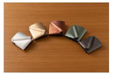 【takenaka kinsai】＼ wallet（バックスラッシュ・ウォレット）[本革・銀箔 ミニマル財布]