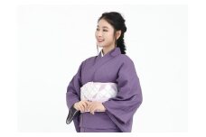 【たゆたふ】30秒で着られる色無地 袷 六花（ROCCA）（濃紫 Ｍサイズ）