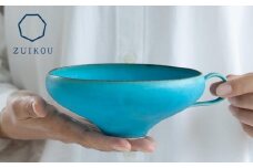 【瑞光窯-ZUIKOU-】スープカップ(ターコイズブルー/青)［ 京都 京焼 陶磁器 清水焼 窯元 マグカップ サラダボウル 鉢 180ml 適量サイズ おしゃれ 人気 おすすめ 食器 シンプル お取り寄せ 通販 送料無料 ふるさと納税 ］