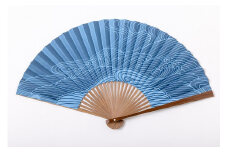 【伏見上野旭昇堂】漆喰京扇子（蒼波）