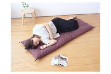 【 洛中高岡屋 】うたた寝にちょうどいい寛ぎのアイテム　カバータイプごろ寝敷きふとん（パープル系）
