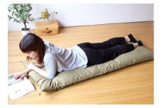 【 洛中高岡屋 】うたた寝にちょうどいい寛ぎのアイテム　カバータイプごろ寝敷きふとん＜ゆったりサイズ＞（グリーン系）