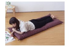 【 洛中高岡屋 】うたた寝にちょうどいい寛ぎのアイテム　カバータイプごろ寝敷きふとん＜ゆったりサイズ＞（パープル系）