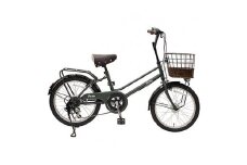 《9月末までの限定寄付額》完成品でお届け！シティサイクル シマノ 外装6段変速 20インチ オートライト SHIMANO 自転車 ファインバイク カフェミニ  FINEBIKES 《8月下旬頃発送》［京都 自転車 シティサイクル 人気 おすすめ スポーツ アウトドア ツーリング ブランド メーカー］CAFE-FBCM206R 【マットグリーン(MG)】