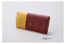【金箔押　山村】DAYBREAK 長財布 （ボルドー）