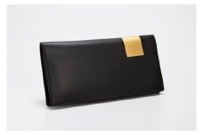 【金箔押　山村】Byobu 長財布（墨色）