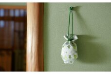 【石黒香舗】匂い袋 部屋用 吊り型巾着 掛香 （緑）