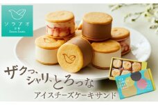 【ソラアオ】アイスチーズケーキサンド［ 京都  チーズケーキ専門店 スイーツ アイス アイスサンド 人気 おすすめ 洋菓子 コラボ お取り寄せ 通販 送料無料 ふるさと納税 ］