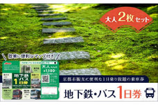 【京都市交通局】地下鉄・バス１日券（大人券２枚セット）