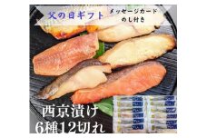 ＜6/8まで父の日ギフト＞【京の魚匠 ぼんち】 手作り西京漬け6種12切れ詰め合わせ 華二段 ［ 京都 粕漬け  西京焼き 焼き魚 魚 干物 グルメ プレゼント 人気 おすすめ 減塩 安心 お取り寄せ 通販 送料無料 ふるさと納税 ］