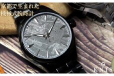 【KNIS KYOTO】メテオライト 日本製 自動巻き 腕時計 ブラック［ 京都発 腕時計 ブランド おしゃれ 人気 おすすめ ウォッチ 時計 高級 ファッション お取り寄せ 通販 ニス ふるさと納税 ］