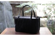 【岩則京遊(株)】畳縁バッグ 和バッグMini《黒》