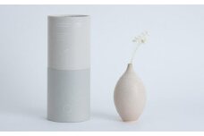 【瑞光窯-ZUIKOU-】フラワーベース＆ドライフラワー　No.002 Ecru Beige × スターフラワー　花 花瓶 陶磁器 シンプル 京都