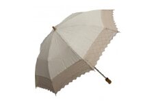 【山田松香木店】白檀製日傘（ベージュ）［ 京都 老舗 お香 傘 ファッション ギフト 人気 おすすめ  ふるさと納税 ］