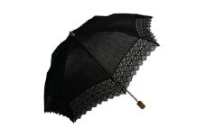 【山田松香木店】白檀製日傘（ブラック）［ 京都 老舗 お香 傘 ファッション ギフト 人気 おすすめ  ふるさと納税 ］