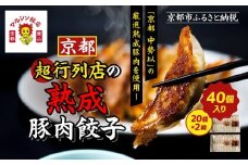 【マルシン飯店】京都・超行列店の熟成豚肉餃子40個入り(20個×2箱)｜京都東山 超人気中華 看板餃子［ 京都 中華 行列店 人気店 こだわり餃子 熟成豚 手作り 国産 グルメ おすすめ ぎょうざ 点心 お惣菜 お取り寄せ 通販 送料無料 ふるさと納税 ］