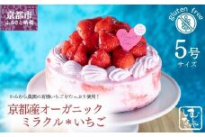 【むしやしない】京都産オーガニックミラクル＊いちご（5号）［ 京都 一乗寺 豆乳 スイーツ ケーキ グルテンフリー ヴィーガン アレルギー対応 人気 おすすめ 苺 いちご ホールケーキ お菓子 お取り寄せ 通販 ふるさと納税 ］