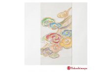 【龍村美術織物】龍村錦帯 袋帯 瑞雲麗峰錦 白×銀杢【高島屋選定品】