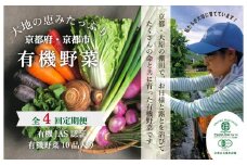 ◆全4回定期便◆【つくだ農園】《有機JAS認証 有機野菜10品入り》京都の棚田大原で心を込めて大切に露地栽培された大地の恵みたっぷりの有機野菜!［ 京都 有機野菜 定期便 セット 人気 おすすめ 有機栽培 おまかせ 詰め合わせ 産地直送 新鮮 ミシュラン お取り寄せ 通販 送料無料 ふるさと納税 ］