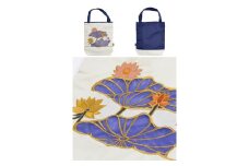 【シノワズリーモダン京都】Ki-yan キーヤンカットワーク刺繍 防水・撥水トートバッグ 蓮花・ホワイト［ 京都 日傘 ブランド 防水 撥水 トート 濡れた傘を入れてもOK カットワーク刺繍 おしゃれ 人気 おすすめ レディス 女性用 ギフト プレゼント お取り寄せ 通販 送料無料 ふるさと納税 ］