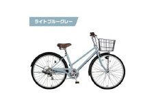 《9月末までの限定寄付額》《9月上旬頃発送》完成品でお届け！ 26インチ 自転車 SHIMANOパーツ ブリーズ シマノ 外装6段変速 シティサイクル LEDオートライト 変速付きおしゃれ オリジナル ［ 京都 自転車 シティサイクル カジュアル＆スポーティー おしゃれ 組立不要 人気 おすすめ スポーツ 送料無料 ふるさと納税 ］ BREEZE-FBZE-266OL【ライトブルーグレー（BG）】