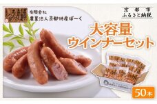 【京都特産ぽーく】大容量ウインナーセット 5本×10袋 | ウインナー 大容量ウインナー 自然派ウインナー ［ 京都 ポーク ハム ベーコン ウインナー ソーセージ 自然派 安心安全 人気 おすすめ グルメ 肉 豚肉 詰め合わせ 小分け ギフト プレゼント 贈答 お取り寄せ 通販 送料無料 ふるさと納税 ］