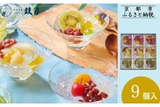 【鼓月】あんみつ 9個入［ 京都 老舗 和菓子 千寿せんべい 有名店 フルーツあんみつ 餡蜜 京菓子 人気 おすすめ お菓子 スイーツ お取り寄せ 通販 ギフト プレゼント 贈答 送料無料 ふるさと納税 ］