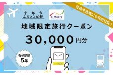 京都府京都市日本旅行地域限定旅行クーポン30,000円分（Eメール発行）(ホテル、旅館、宿泊)［ 京都 旅行 クーポン ホテル 旅館 宿泊 観光 グルメ 人気 おすすめ ふるさと納税 ］