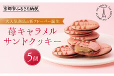 【期間限定11月から発送】ザ・スウィーツ 苺キャラメルサンドクッキー(5個)［ シャディ スイーツブランド THE SWEETS キャラメルサンドクッキー ストロベリー 人気 おすすめ いちご 苺 クッキー スイーツ お菓子 チョコ ギフト プレゼント お取り寄せ 送料無料 ふるさと納税 ］