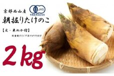 ＜先行予約＞【皮付き京都西山産】 朝掘りたけのこ ２kg（米ぬか付）【アドプランツコーポレーション】