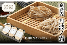 京蕎麦　丹波ノ霧　焙煎粗挽きそばセットB  ふるさと納税 蕎麦 そば 小分け 備蓄 保存食 常温 人気 京都府 福知山市