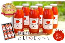 【無添加】とまとのじゅ～す(180ml×6本)新製品コンテスト大賞受賞！  ふるさと納税 トマトジュース トマト とまと ジュース 無添加 京都府 福知山市