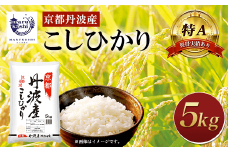 ＜特A獲得実績あり＞京都丹波産 こしひかり 5kg  ふるさと納税 米 こしひかり コシヒカリ こめ 5kg 京都府 福知山市