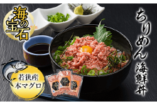 海の宝石　ちりめん海鮮丼<若狭産 本マグロ> 40g×5袋  ふるさと納税 マグロ まぐろ 鮪 海鮮 海鮮丼 京都府 福知山市