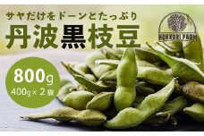 【期間限定】京都丹波産　丹波黒枝豆　800g（400g×2袋）  ふるさと納税 京都丹波産 黒枝豆 黒豆 大粒 濃厚 京都府 福知山市