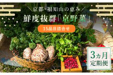 【3ヵ月定期便】鮮度抜群「京野菜」15品目詰合せ  ふるさと納税 京野菜 野菜 新鮮 15品目 詰合せ 定期便 3か月 京都府 福知山市