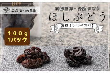 京都三和・丹波ぶどう＜藤稔>ほしぶどう（ドライ）　100g　1パック  ふるさと納税 ドライフルーツ ほしぶどう 干しブドウ レーズン ドライレーズン 三和ぶどう ふじみのり 藤稔 100g  手作り 三和町 特産 丹波 京都府 福知山市 FCCO009