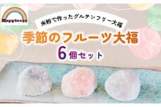 季節のフルーツ大福6個セット（グルテンフリー） / フルーツ大福 フルーツ 大福 和菓子 米粉 グルテンフリー 厳選 くだもの デザート 福知山市 京都府 FCDY001