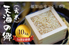 【令和6年産】【3ヵ月定期便】京都福知山産コシヒカリ『天海の郷』10kg（玄米）天空に広がる天海の郷 / ふるさと納税 こめ コメ 米 コシヒカリ こしひかり 玄米 定期 3カ月 おいしい 美味しい 美容 健康 天空 雲海 天海の郷 京都府 福知山市 FCCM039