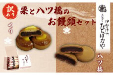 【訳あり】簡易包装 栗まん5個・八ツ橋まん５個セット／ふるさと納税 栗まん 栗まんじゅう 栗饅頭 八つ橋饅頭 八ッ橋饅頭 八橋饅頭 饅頭 まんじゅう お饅頭 おまんじゅう 和菓子 お菓子 おつまみ お取り寄せ 詰め合わせ 京都府 福知山市 FCBI005