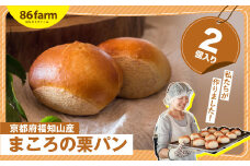 【10月31日まで！】まころの栗パン２個入り / パン ぱん 栗 くり 丹波 丹波栗 大粒 渋皮煮 京小麦 石臼挽き 贅沢 おやつ スイーツ ギフト 京都府 福知山市 FCAM009