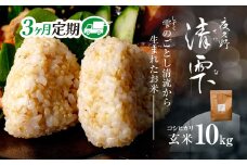 ＜令和7年9月末より発送予定！＞【３ヶ月定期便】京都夜久野産　清雫（せいな）　コシヒカリ＜玄米10kg×3回＞/  令和7年度産 先行 定期 10kg 5kg×2袋 収穫 3回 玄米 夜久野 京都 京都府 福知山 FCDB022