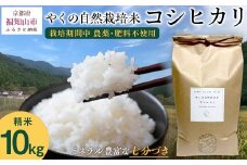 【先行予約・2025年10月より発送開始！】やくの自然栽培米　コシヒカリ 10kg　 令和7年産 こめ コメ 米 白米 精米 コシヒカリ こしひかり お米 ごはん やくの 夜久野 京都府 福知山市 FCEV002
