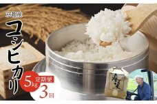 【毎月定期便】 【令和7年度産 新米】 コシヒカリ 5kg×3回 15kg 51,000円 精米 白米 お米 おこめ ごはん こしひかり ご飯 白飯 京都産 舞鶴産 農家直送 選べる間隔 お米の定期便