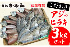 【 訳あり 】 アジ 干物 3kg セット 大きさバラつきあり 1枚90g～300g 【夏季限定・2024年7月31日まで】 （ 干物 ひもの アジ あじ 真アジ 真あじ ヒラキ ひらき 旬 小分け 個包装 夏 夏季限定 期間限定 魚介 新鮮 海鮮 こだわり 京都府 舞鶴 ）