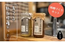 無添加 育てる紅白味噌セット【 国産 調味料 セット 味噌 みそ 手作り 手作り味噌 味噌づくり キット 発酵食品 贈答 贈り物 プレゼント ギフト 無農薬 京都 綾部 】