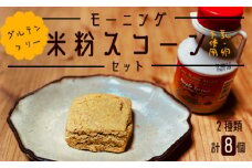 グルテンフリー 米粉 スコーン 8個セット（ プレーン×4 / クルミ×4 ）【 米粉 乳不使用 卵不使用 朝食 朝ごはん 食物繊維 米粉菓子 ティータイム おやつ スイーツ デザート プレゼント セット 菓子  綾部 京都 自然素材 】