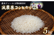 【令和7年度産 先行予約】 減農薬コシヒカリ 精米 5kg 【 米 コシヒカリ こしひかり 5キロ 5kg 精米 白米 こめ コメ お米 おこめ 農家直送 減農薬 低農薬 綾部 京都 森本ファーム 】