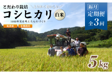 【定期便3回隔月お届け】【R7年度 新米先行予約】 有機栽培コシヒカリ白米 5kg×3回(隔月) 京都府産 低農薬 隔月お届け【 定期便 米 5キロ 精米 白米 こめ コメ お米 おこめ こしひかり 井上吉夫 米農家 有機栽培米 有機栽培 農家直送 減農薬 おすすめ 京都 京都府 綾部市 綾部 】