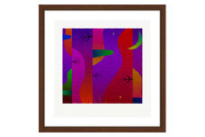 【絵画】 ピエゾグラフ 「夜と丘」 額装サイズ 266mmx266mm 【 しかくいえ ピエゾグラフ 額入り 額縁付 アート インテリア 現代版画 絵画 版画 贈り物 贈答 プレゼント ギフト 綾部 京都 】